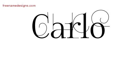 Decorated Name Tattoo Designs Carlo Free Lettering - Free Name Designs 200_x_450_jpg