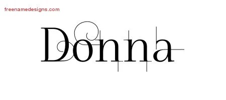 Decorated Name Tattoo Designs Donna Free - Free Name Designs 200_x_450_jpg