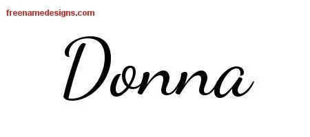 Lively Script Name Tattoo Designs Donna Free Printout - Free Name Designs 200_x_450_jpg