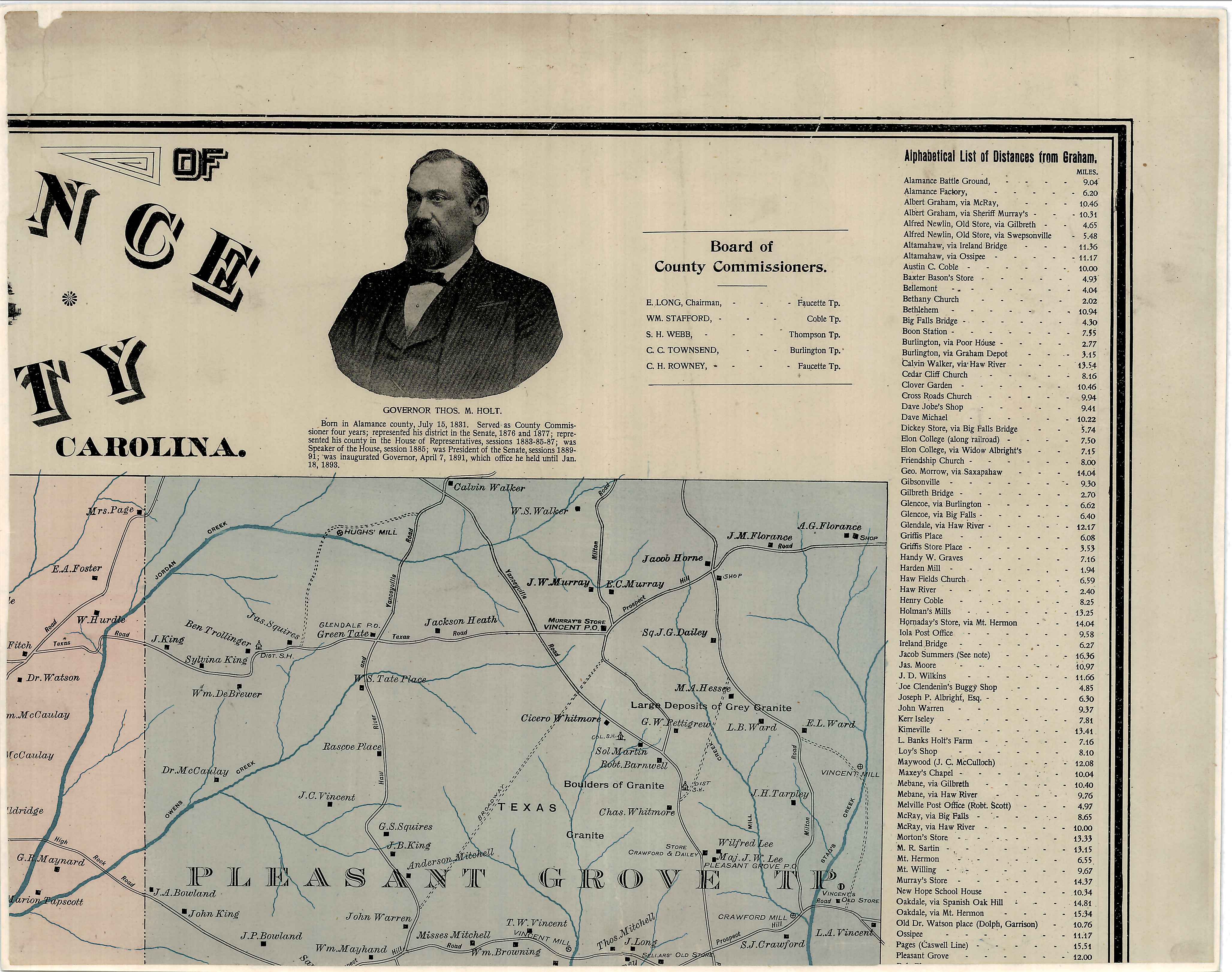 Historic Alamance County maps