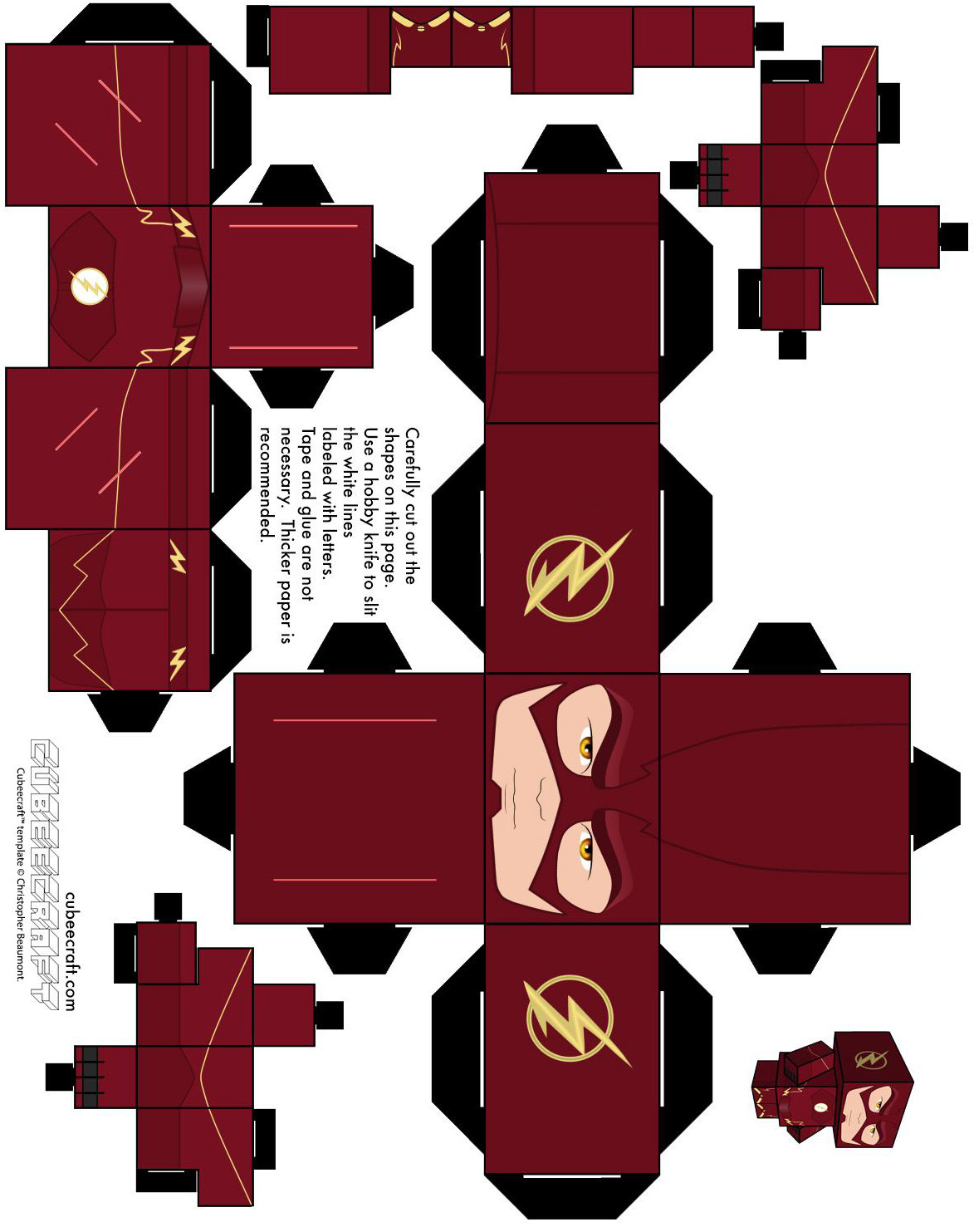Flash Paper Model Free printable paper template