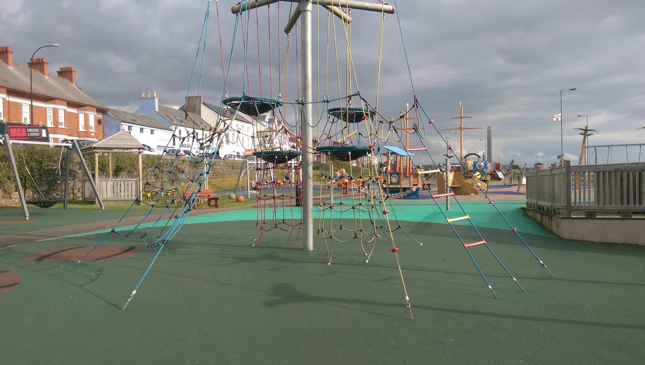 Rope Climbing Frame at Marine gardens play park, Carrickfergus
