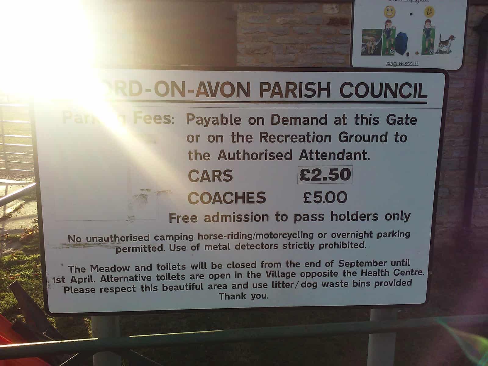 Big Meadow BidfordonAvon, BidfordonAvon, Warwickshire freeparks.co.uk