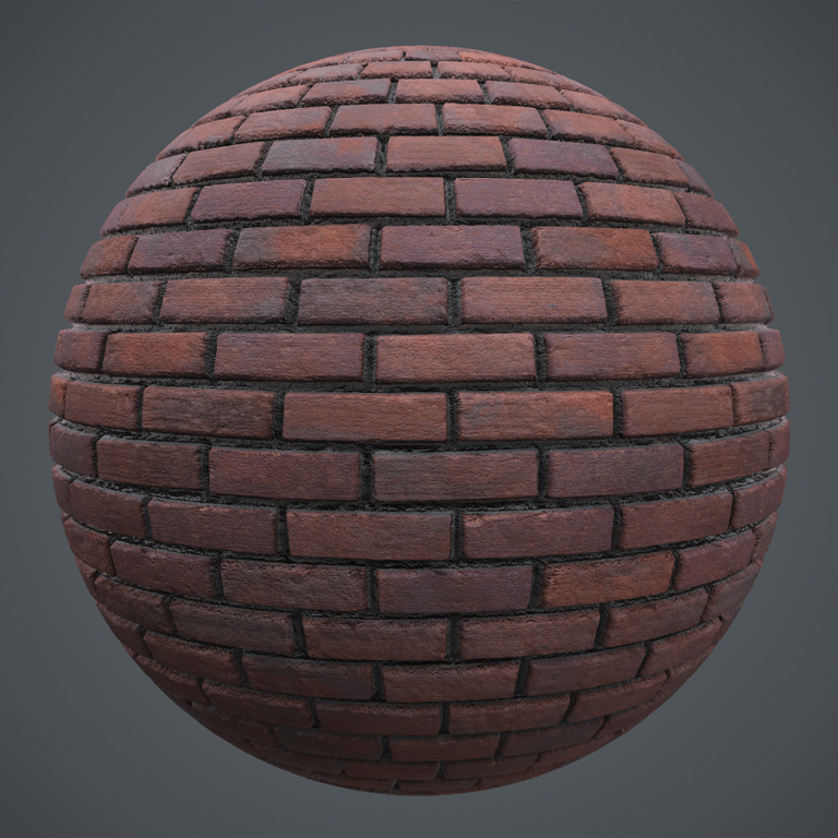 Rust Colored Brick Wall PBR Material Free PBR Materials