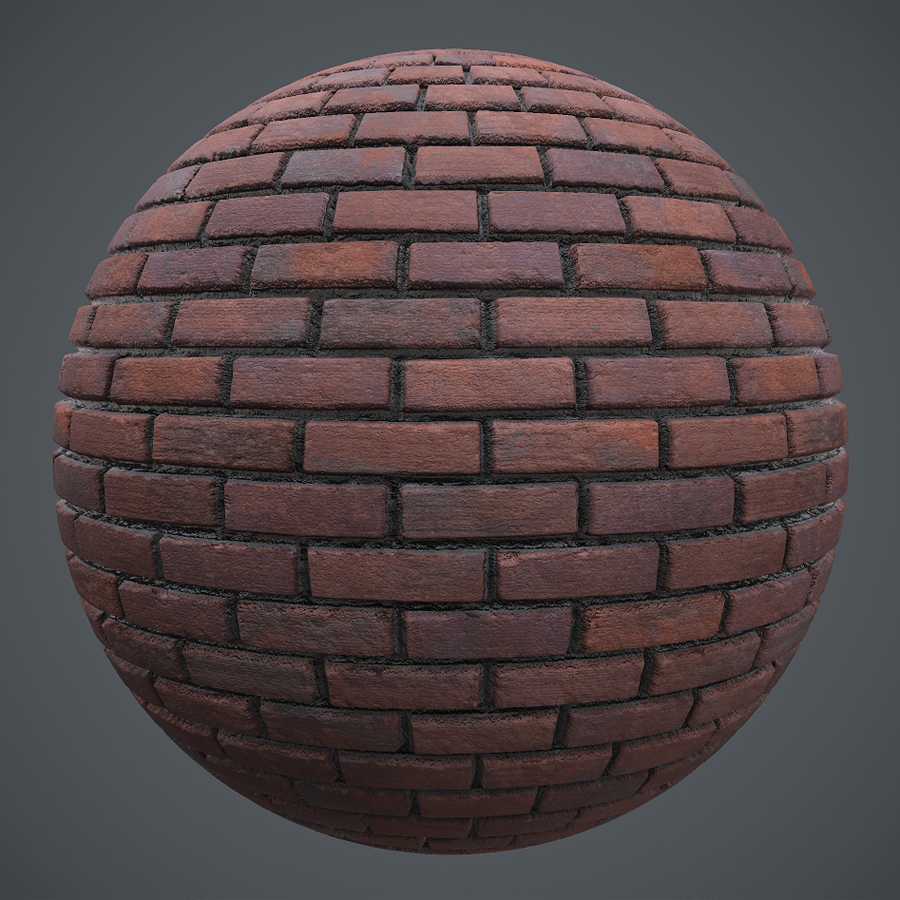 Rust Colored Brick Wall PBR Material Free PBR Materials