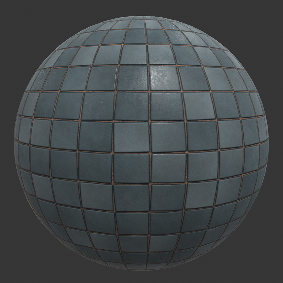 Blue Bathroom Tile 2 PBR Material Free PBR Materials