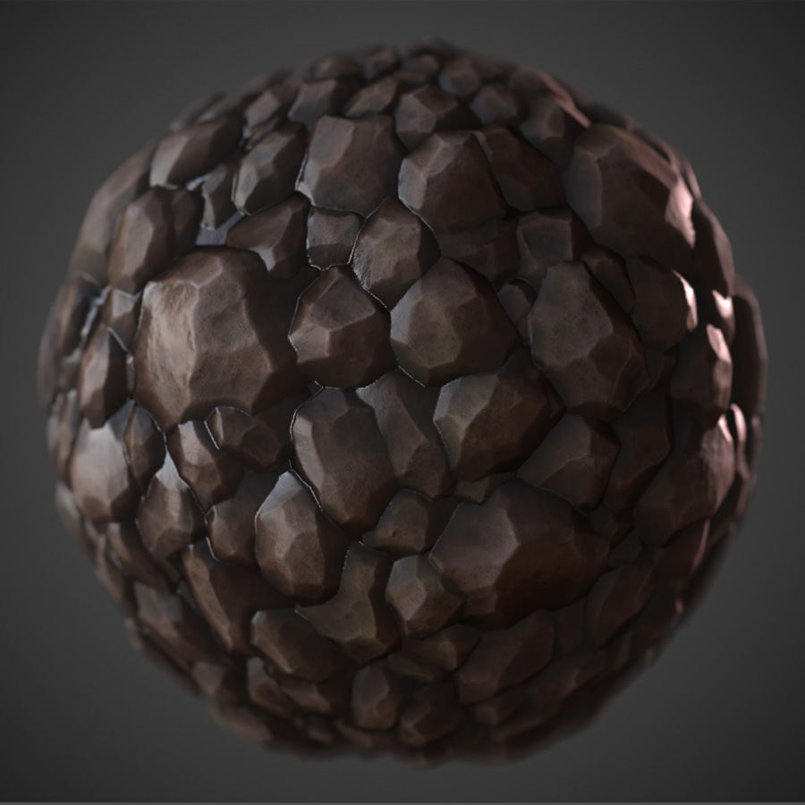 Chiseled Cobble PBR Material Free Texture Download