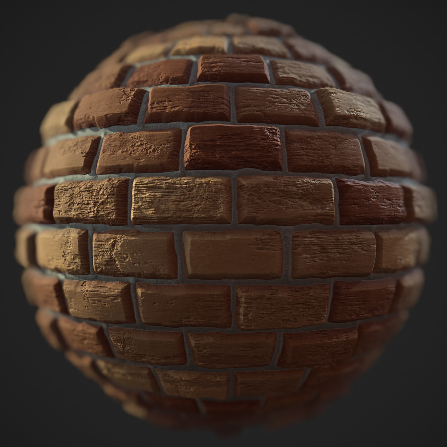 Brick Wall PBR Material Free Texture Download