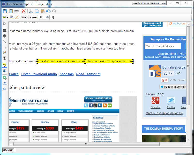 Free Picture Solutions Free Screen Capturer