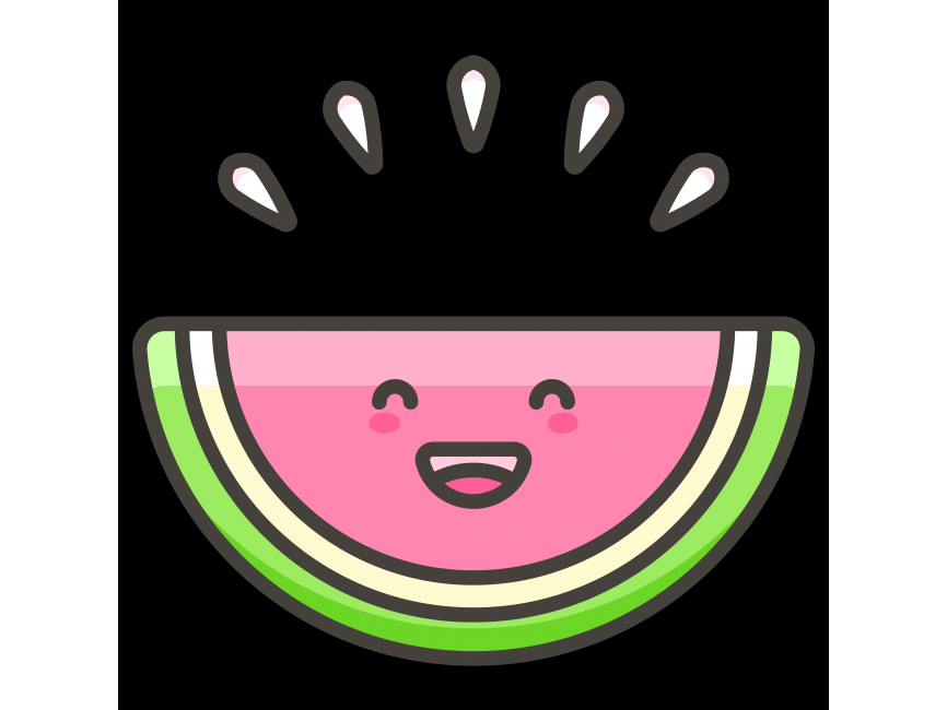Watermelon Emoji Icon PNG Transparent Emoji