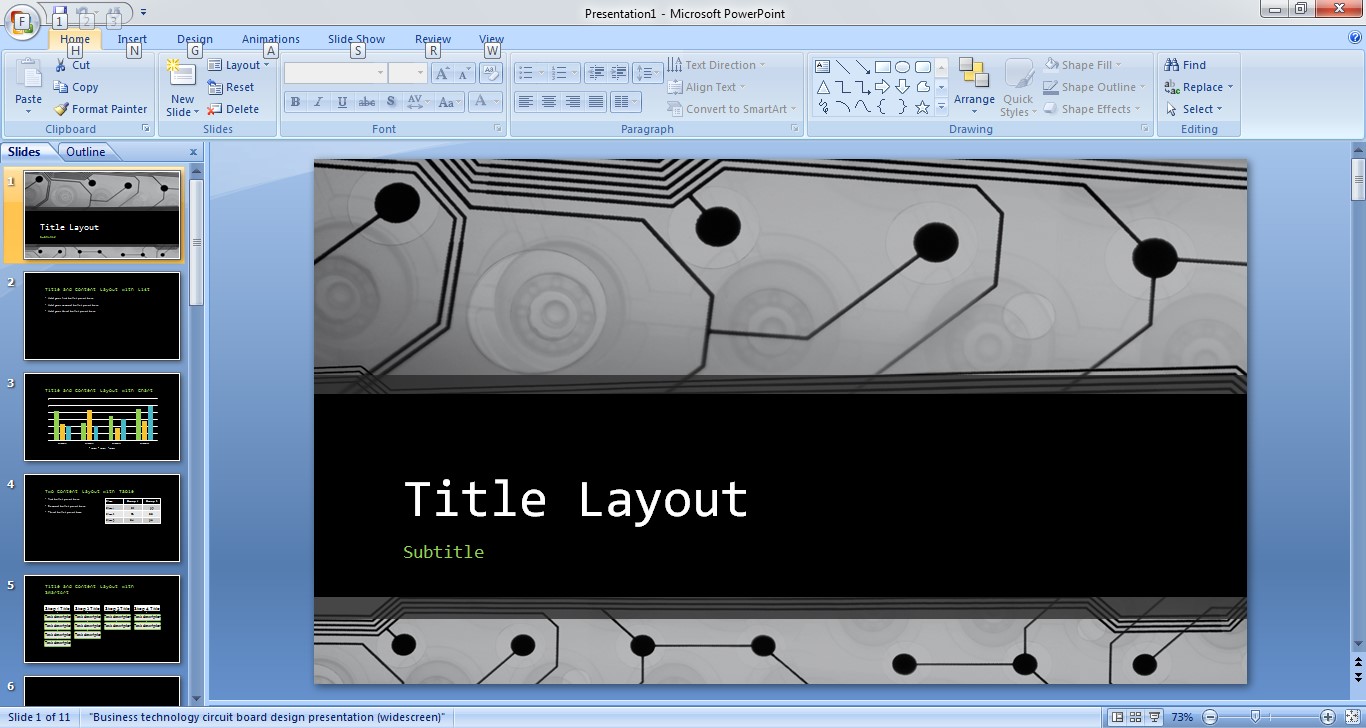 Free Business Technology PowerPoint Template Free PowerPoint Templates