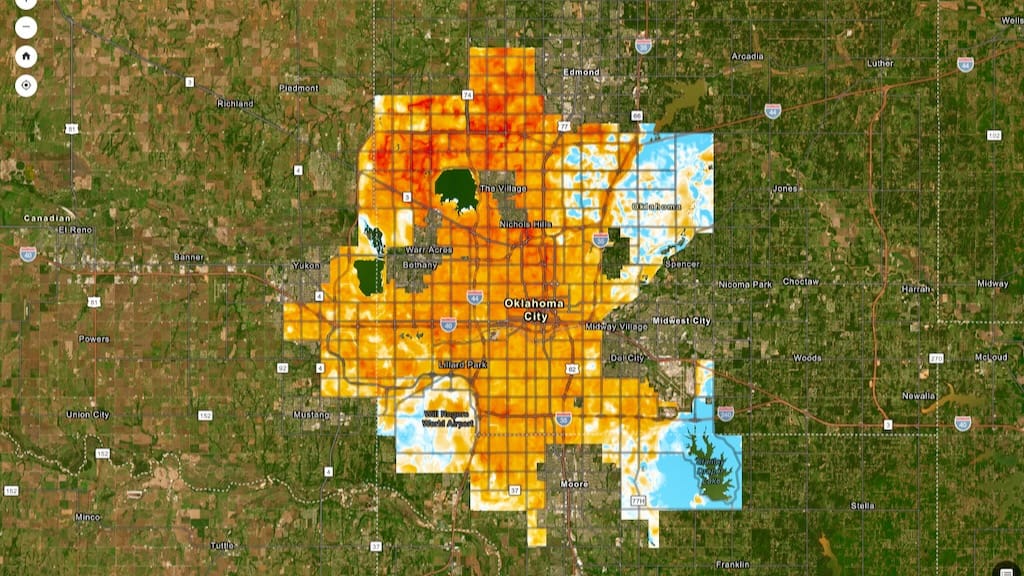 Heat study identifies OKC’s hottest summer spots and dangers(01)