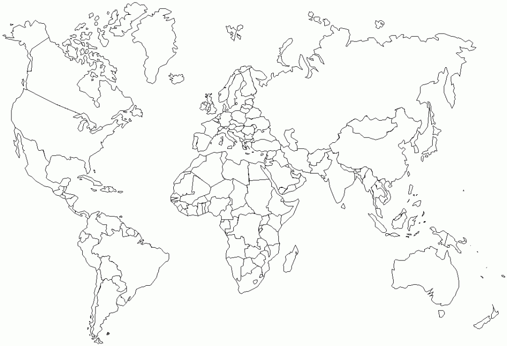 Outline Map Of World In Besttabletfor Me Throughout Word Search