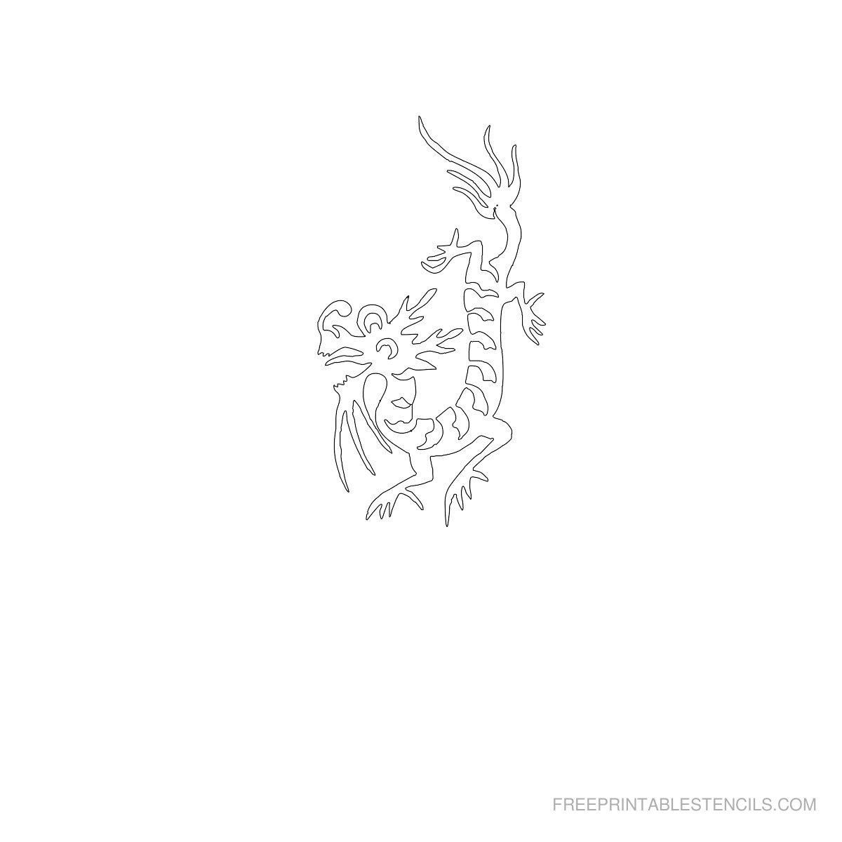 8 Free Printable Dragon Stencil