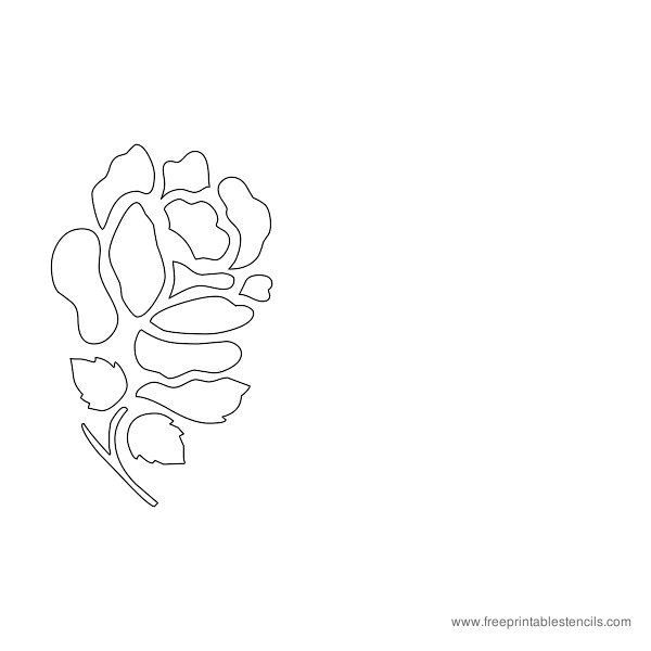 Free Printable Flower Stencils Roses Free Printable Flower Stencils Roses