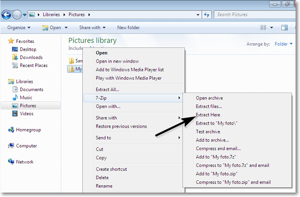 Open Zip File Windows 7 : 7-Zip - freeware archiving tool. How to open zip, rar and ...