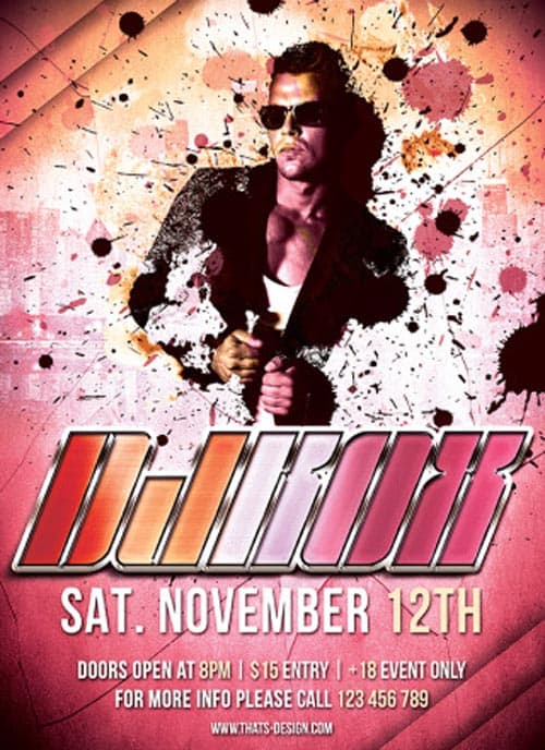 Free Dj PSD Flyer Template Download Free Club Party Flyer Freebies