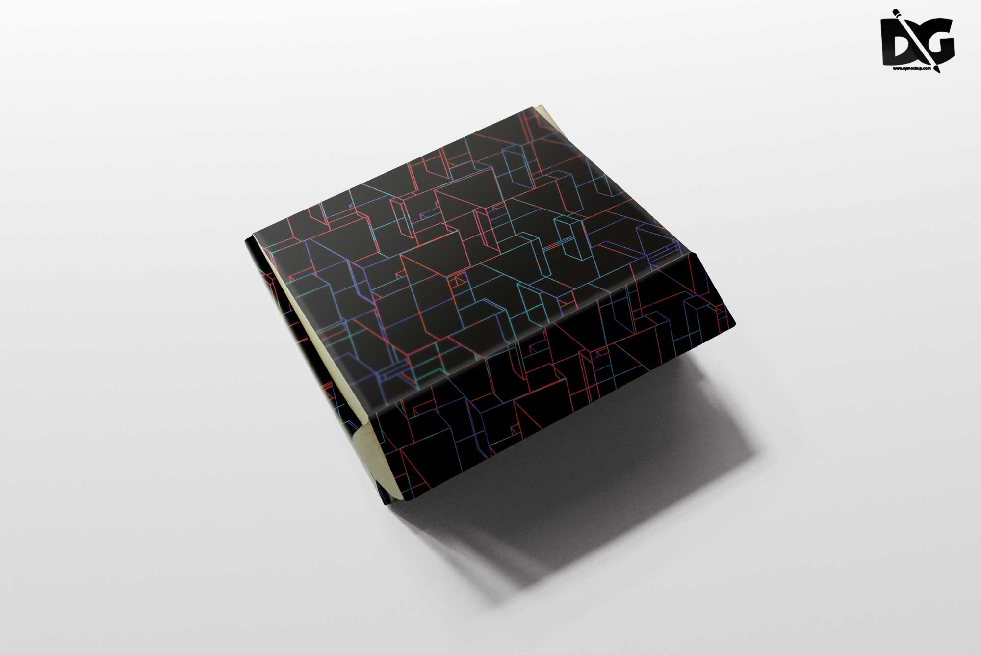 Premium Rectangle Open Box Design Mockup