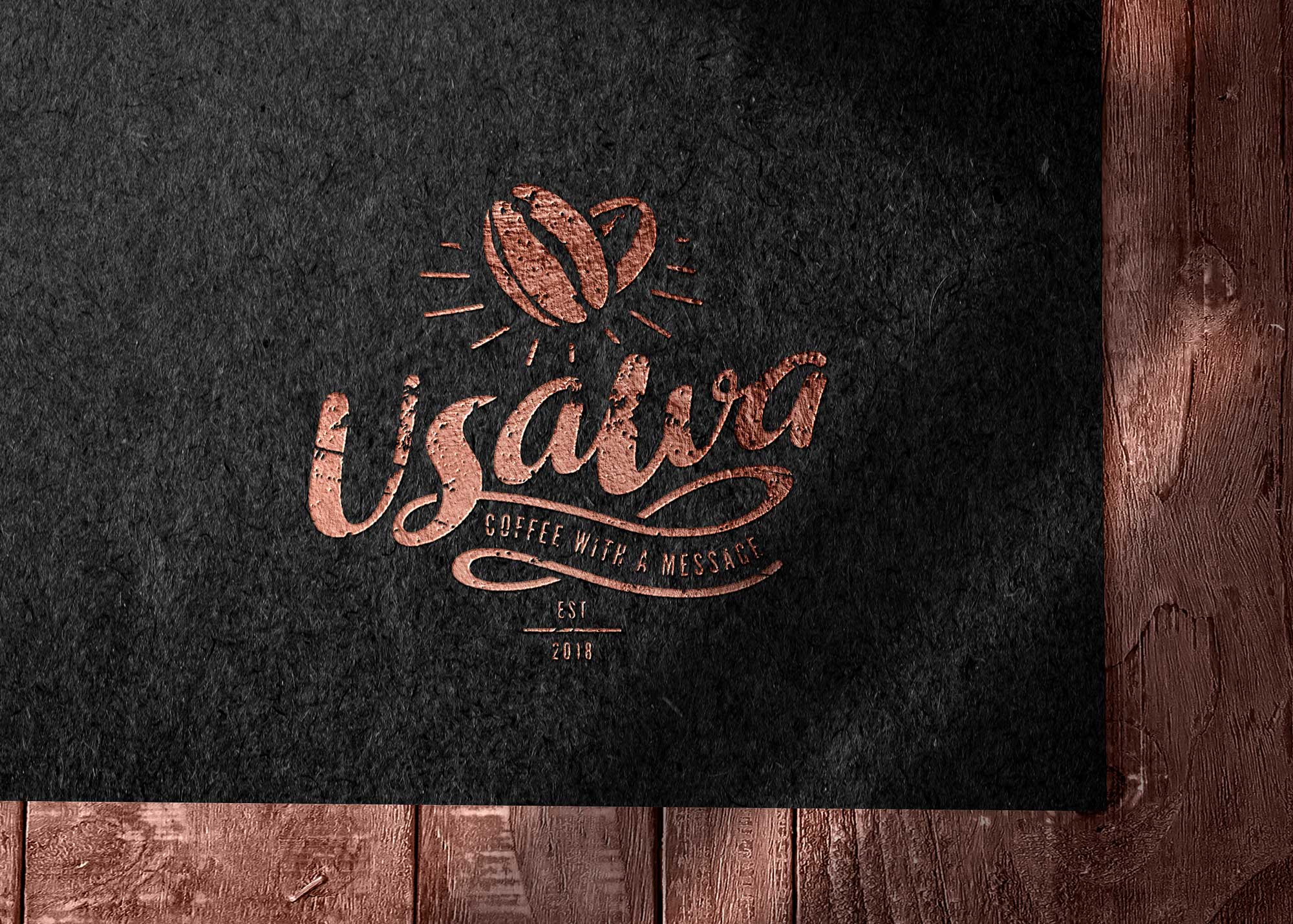 Free Copper Color Logo Mockup