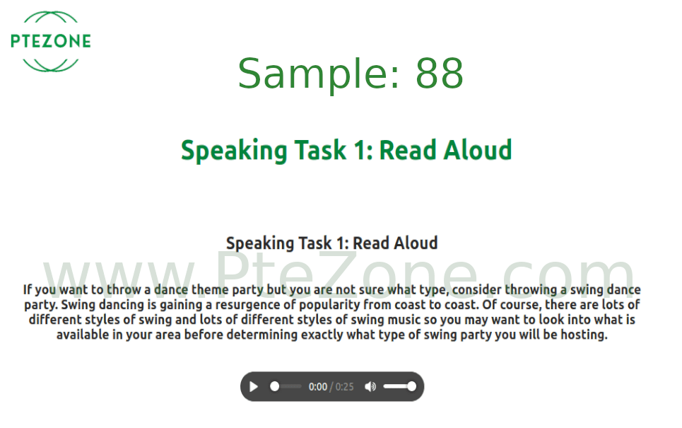 PTE Read Aloud Sample 88