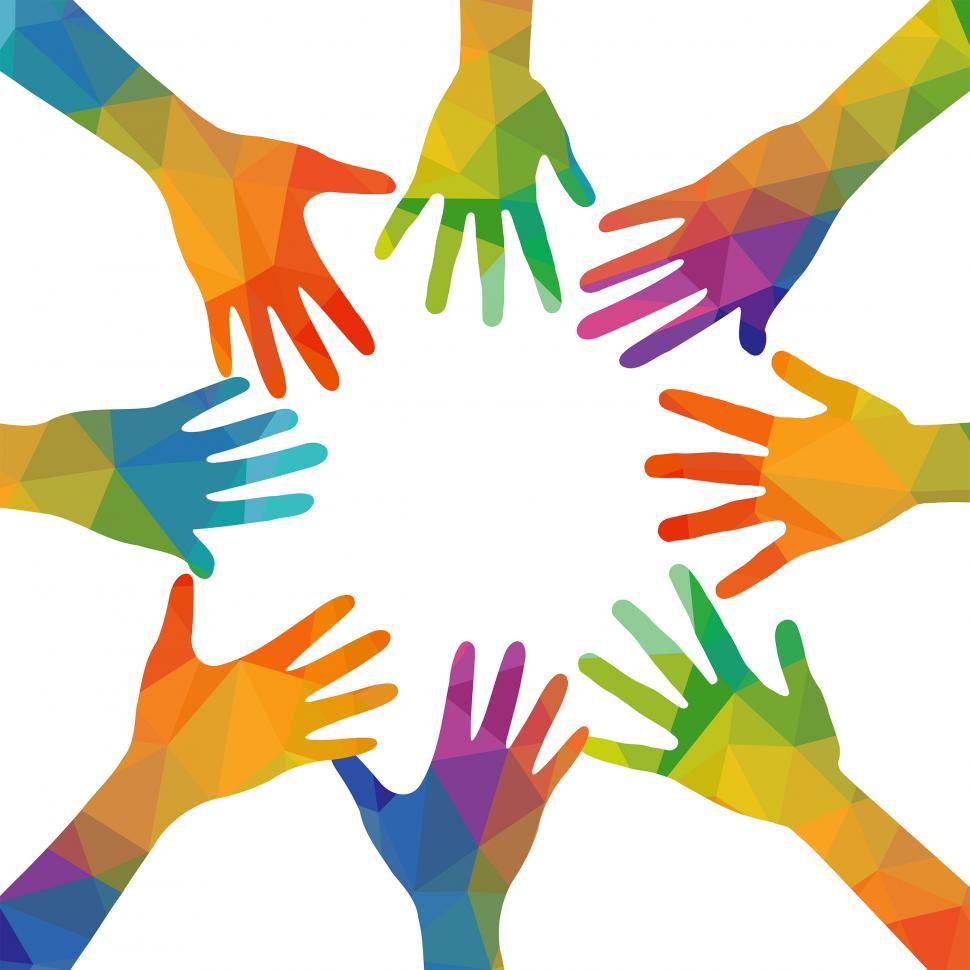 Free Stock Photo of Join Hands Together White Background Download