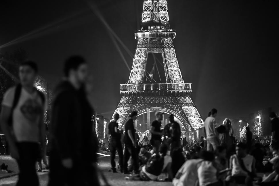 Free Stock Photo of Crowd at the Eiffel Tower Download Free Images