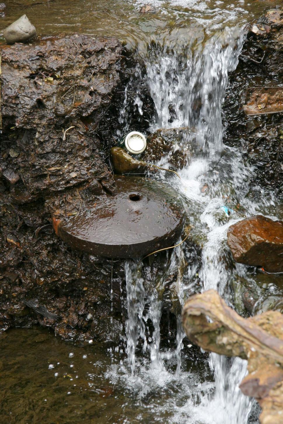 Free Stock Photo of beach fort bragg california waterfall glass runoff