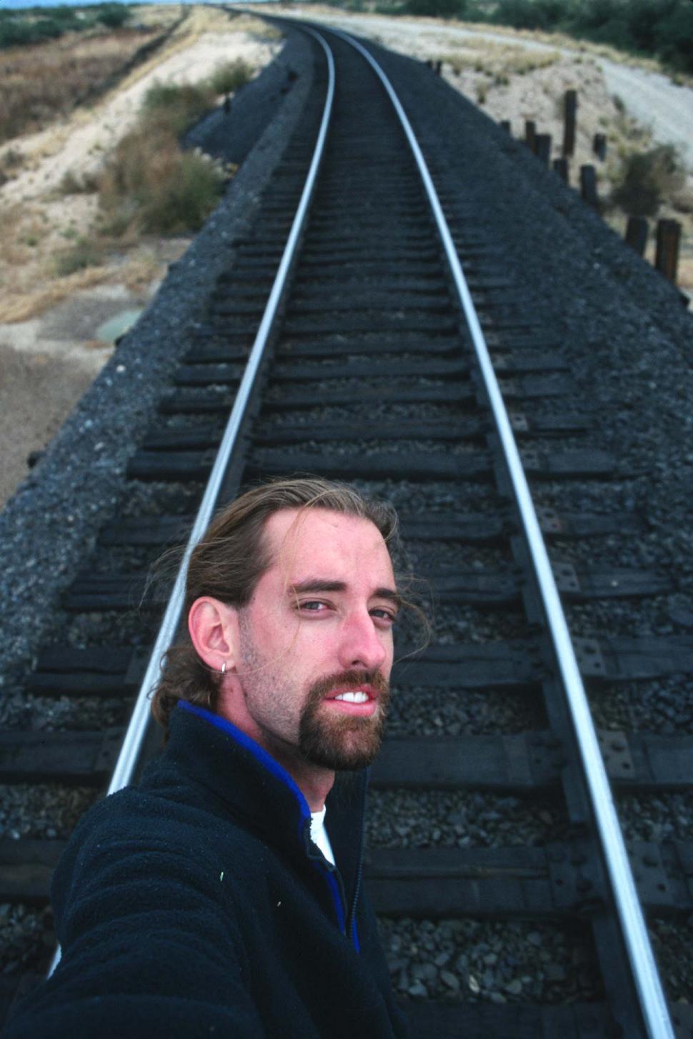 Free Stock Photo of Man on tracks Download Free Images and Free