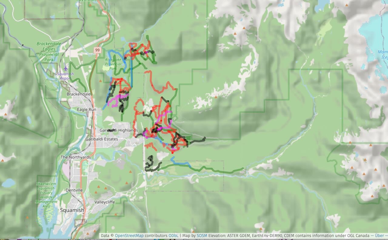 Squamish BC MTB TrailMap Freeride.Today