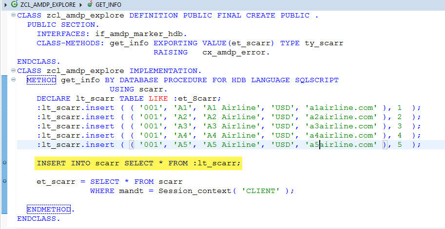 Use of Insert/Upsert in HANA SQL Script SAPCODES