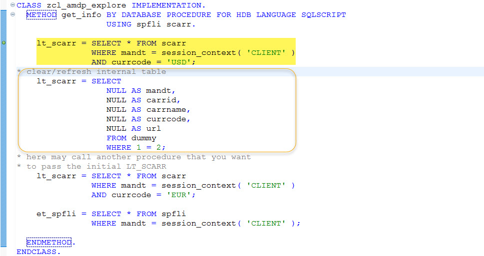 HANA SQL Internal Table Operation 7 SAPCODES