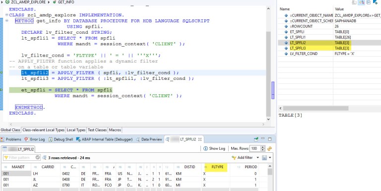 HANA SQL Internal Table Operation5 SAPCODES