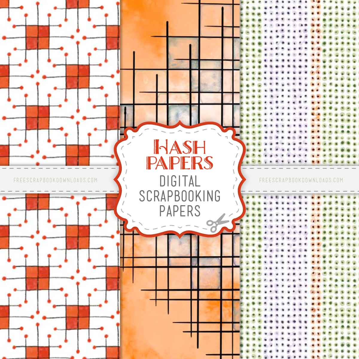 Hash Scrapbooking Papers