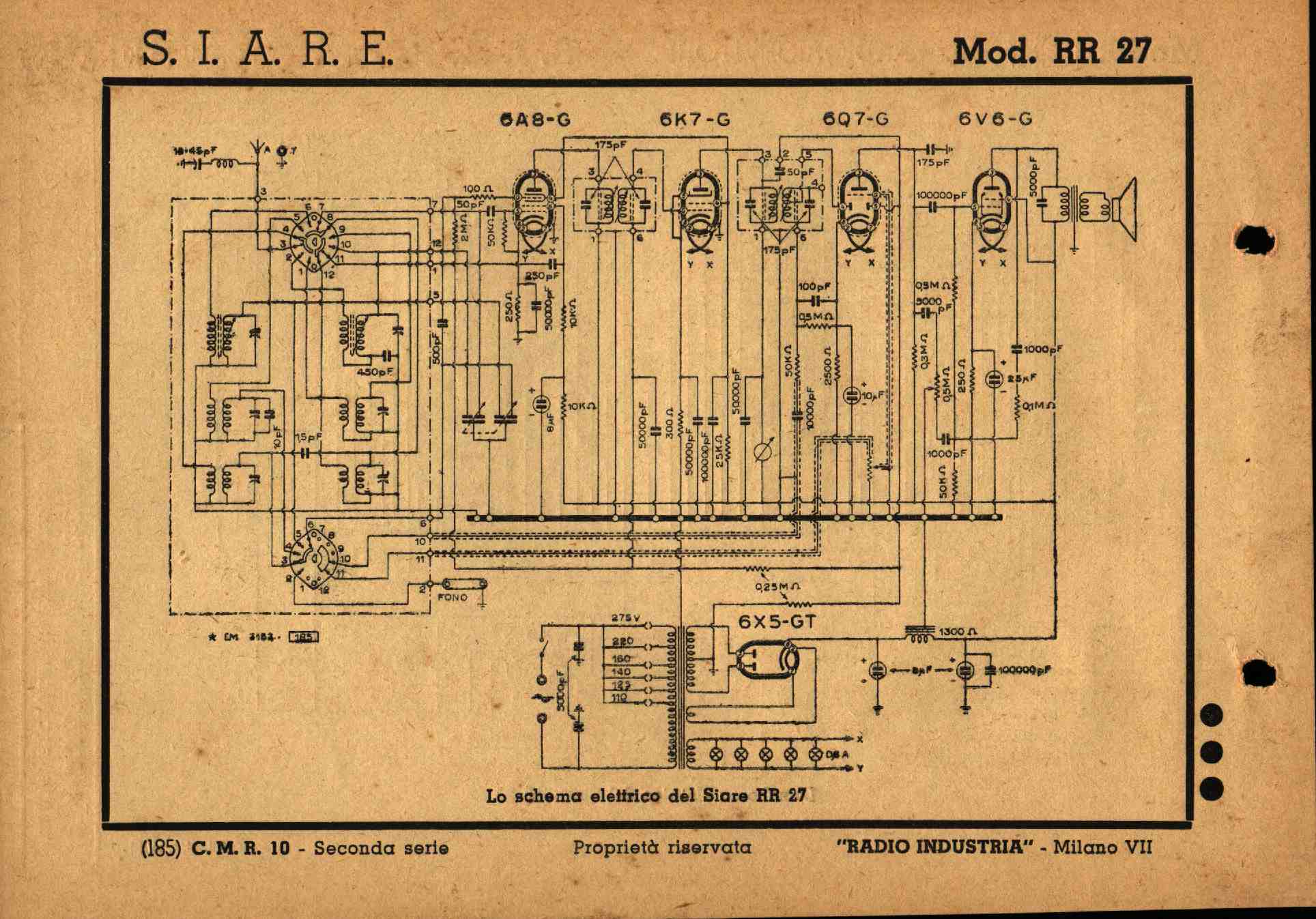Schemi di vecchie radio a valvole Old tube radio diagrams