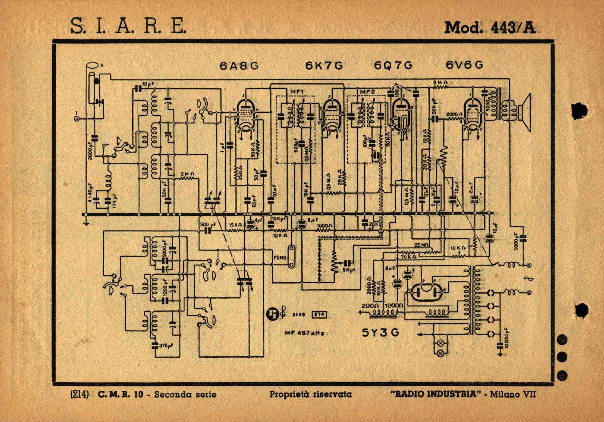 Schemi di vecchie radio a valvole Old tube radio diagrams