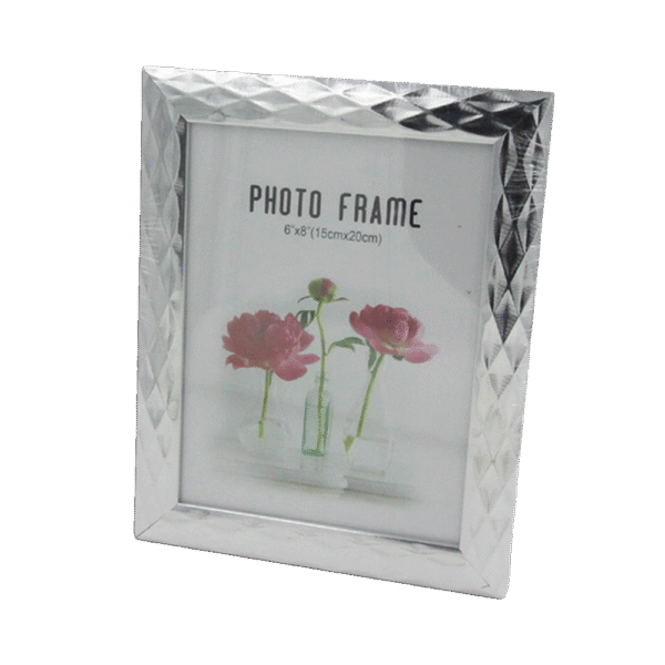 Patterned Silver Photo Frame