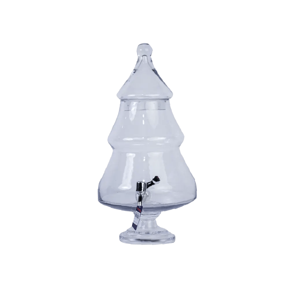 Transparent TreeShaped Glass Beverage Dispenser