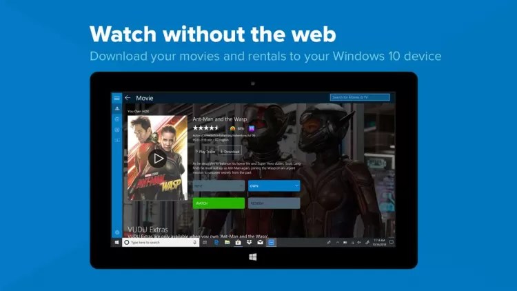 VUDU Movies and TV скачать на Windows бесплатно