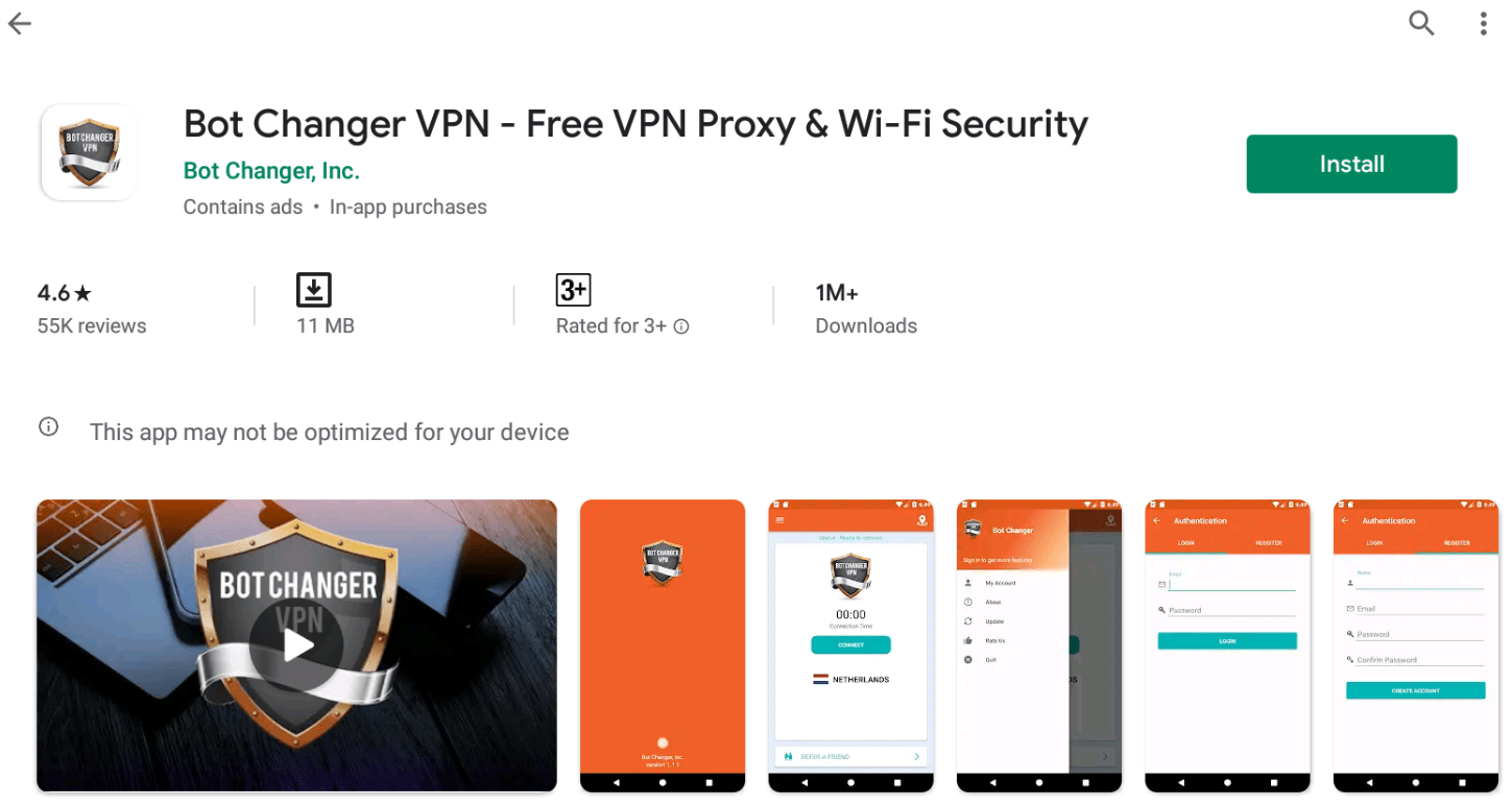Free Bot Changer VPN For PC Windows 10/8/7 and Mac