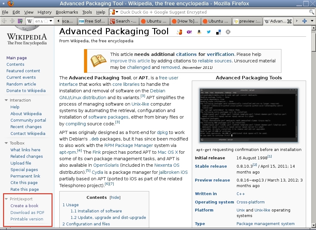 Compile Your Own PDF Books with Wikipedia and Edit them with