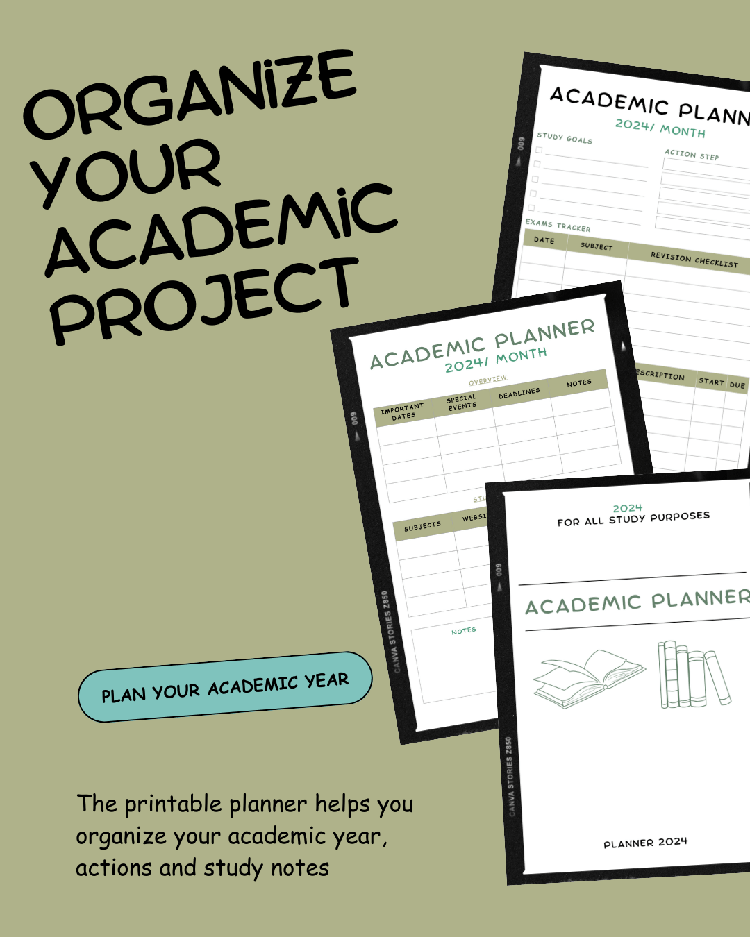 Academic planner - printable - FreeSpirit Nomad