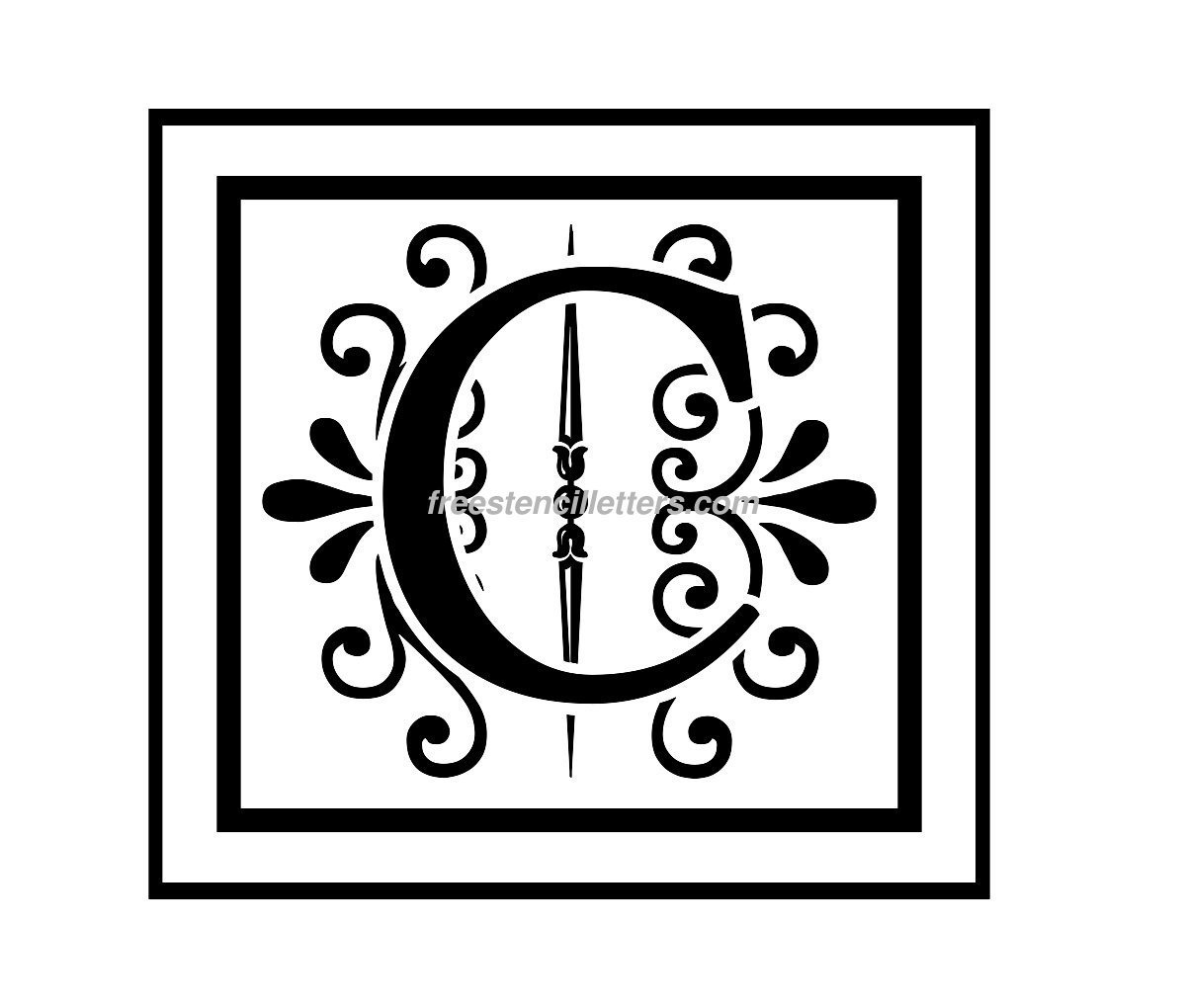 Print C Letter Stencil Free Stencil Letters