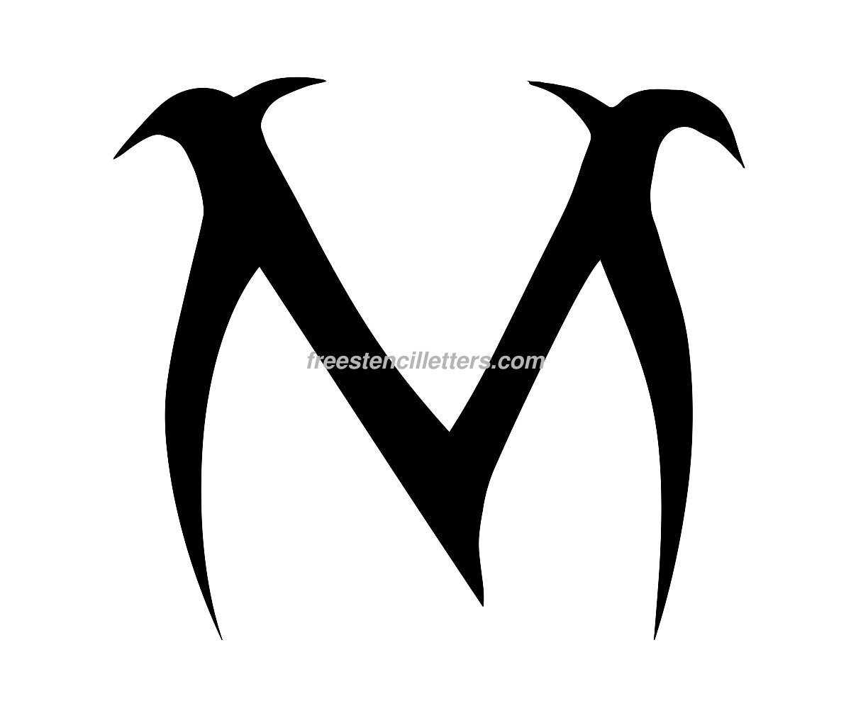Print M Letter Stencil Free Stencil Letters