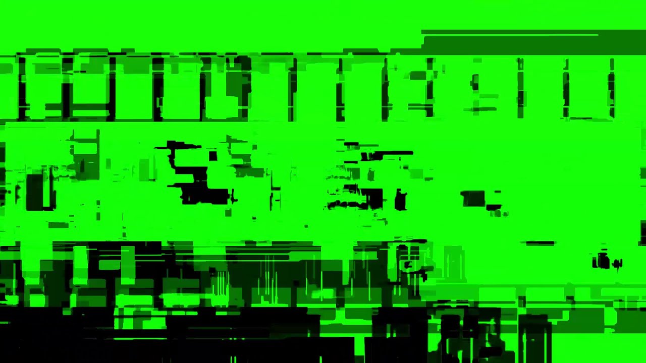 Green Screen Glitch Artifacts Effect Overlay Loop — Free Stock