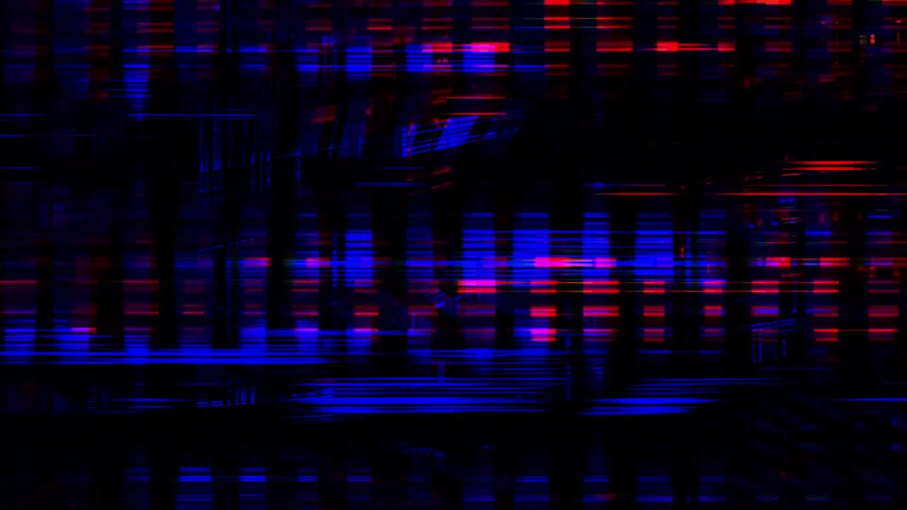 Red & Blue Screen Glitch Monitor Error Overlay & Background Loop