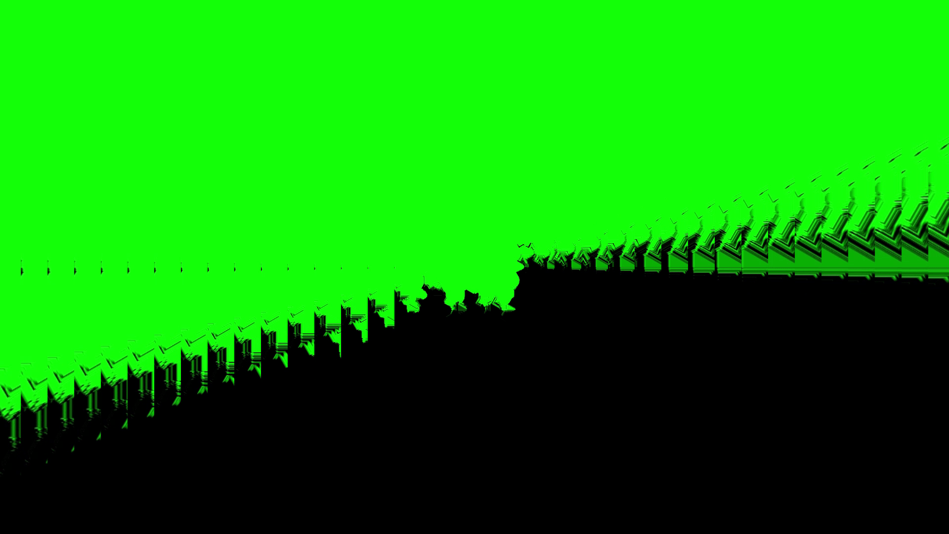 Glitch Green Screen Split Rippled Overlay Effect — Free Stock