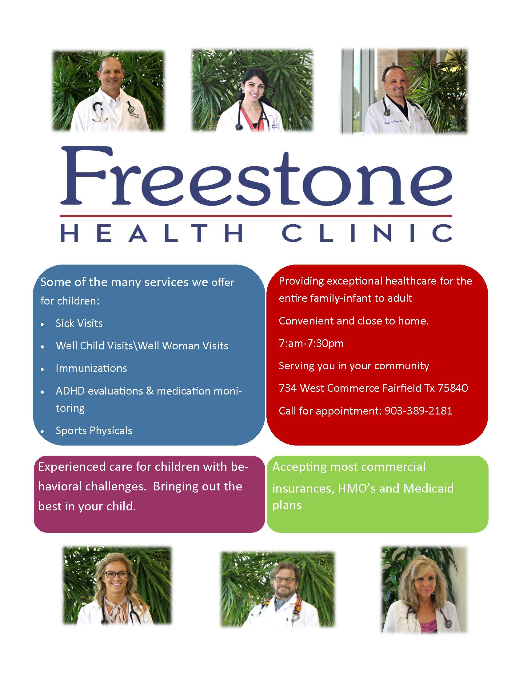 Come meet our Doctor's at Freestone Health Clinic Freestone Medical