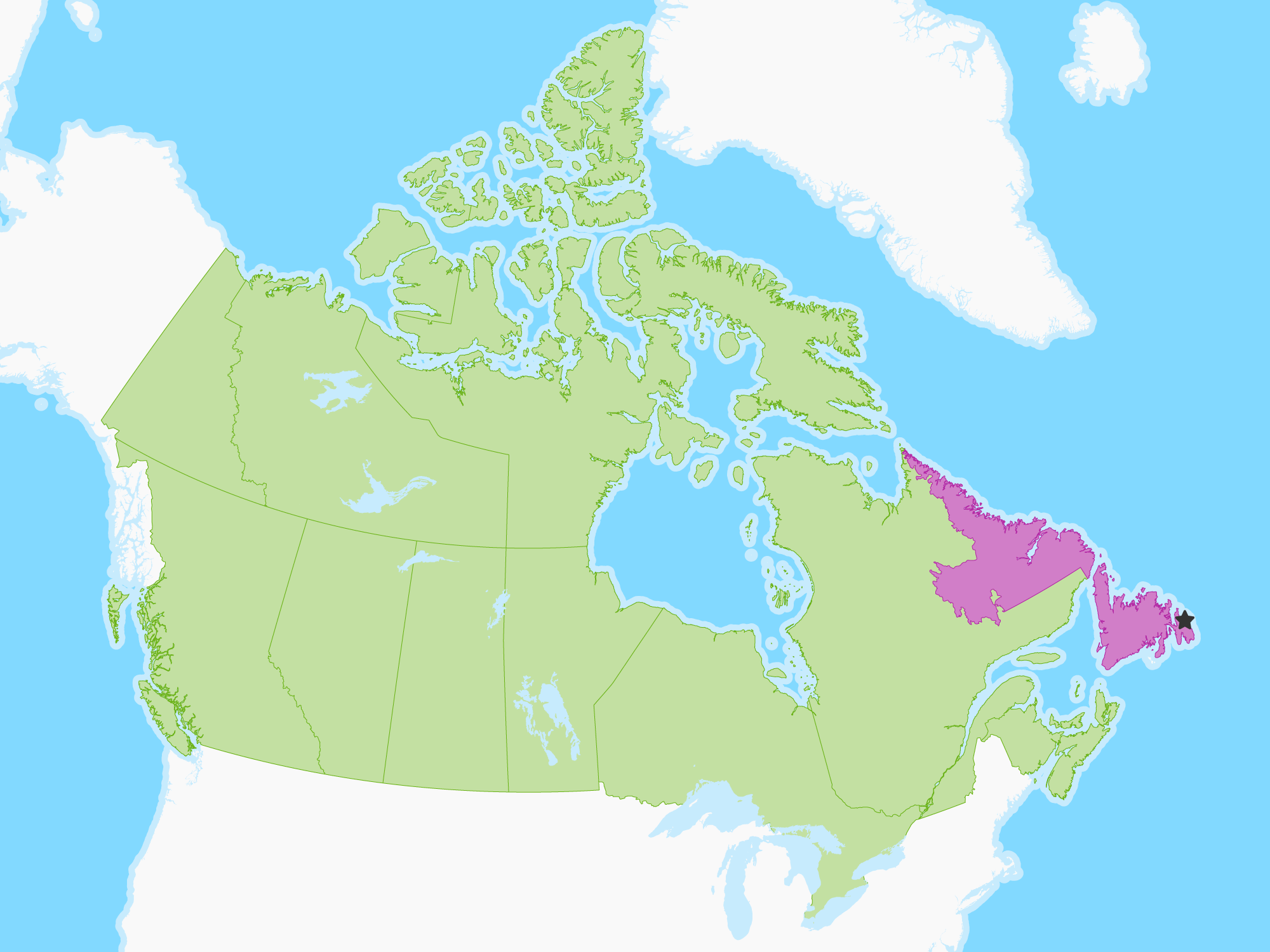 Newfoundland and Labrador Free Study Maps