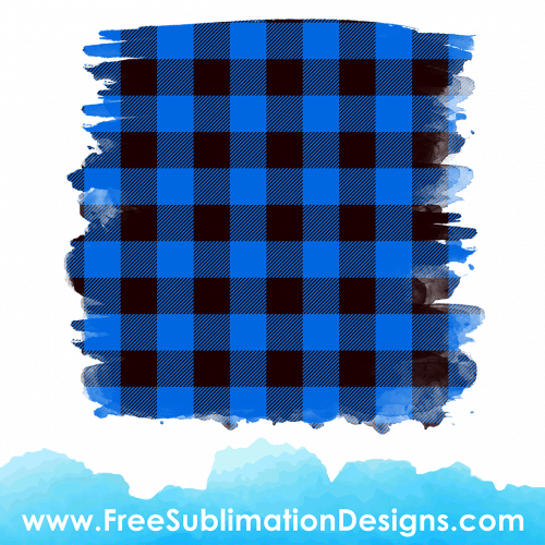 Free Sublimation Print Blue Tartan Distressed Background PNG File