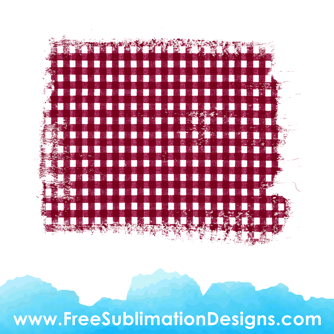 Free Sublimation Print Red Tartan Distressed Background PNG File